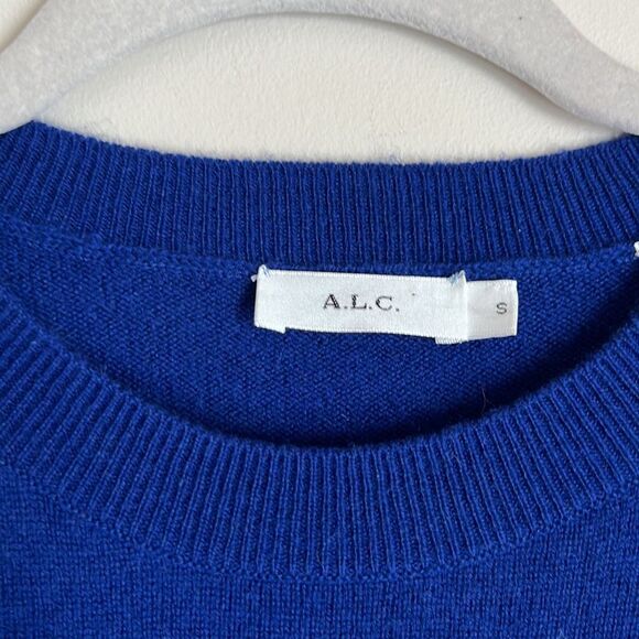 A.L.C. Blue Cutout Shoulder Sweater - Picture 4 of 7